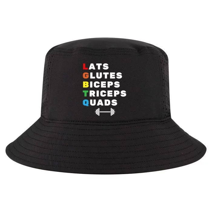 Lgbtq Lats Glutes Biceps Triceps Quads Weightlifting Cool Comfort Performance Bucket Hat