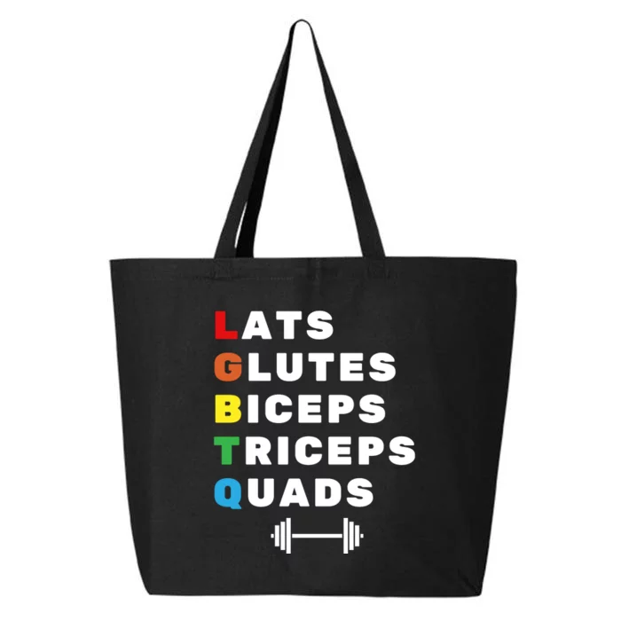 Lgbtq Lats Glutes Biceps Triceps Quads Weightlifting 25L Jumbo Tote