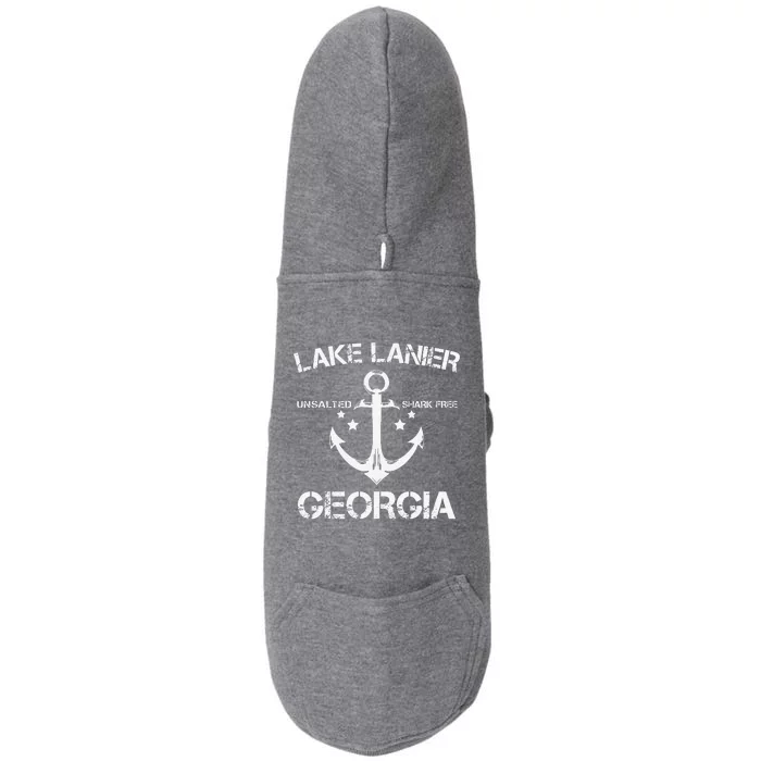 LAKE LANIER GEORGIA Funny Fishing Camping Summer Gift Doggie 3-End Fleece Hoodie