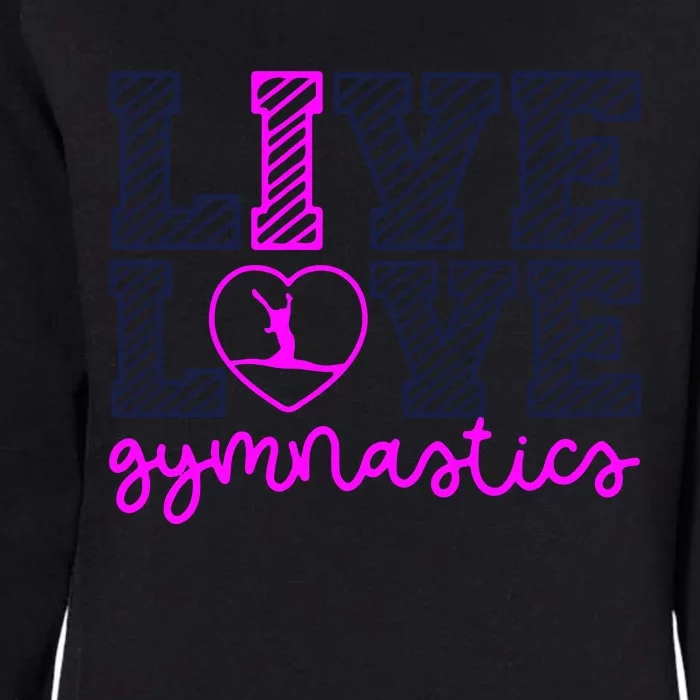 Live Love Gymnastics Womens California Wash Sweatshirt