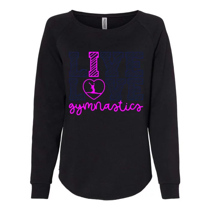 Live Love Gymnastics Womens California Wash Sweatshirt