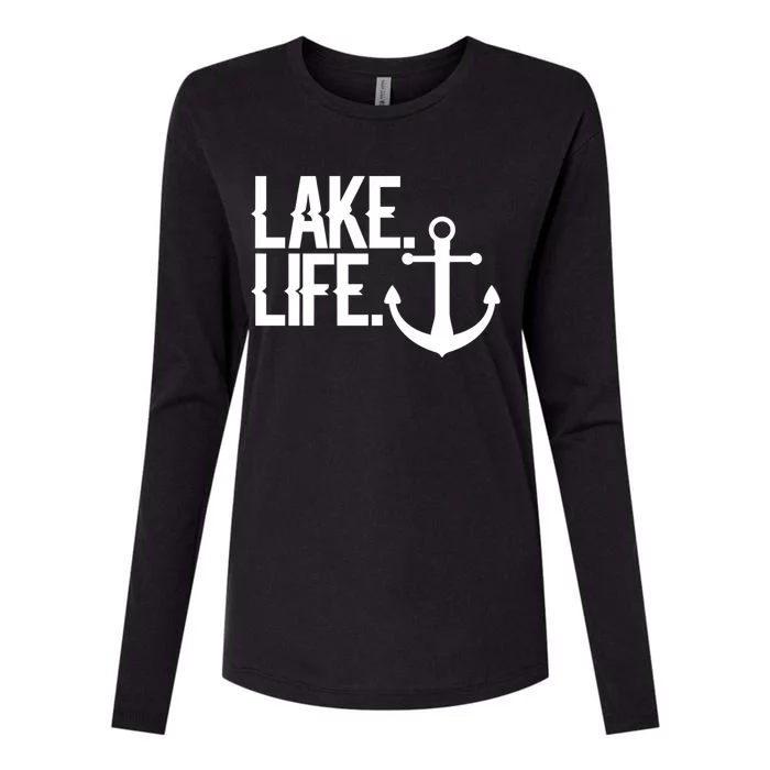 Lake Life Gift Nautical Themed Anchor Hooded Meaningful Gift Funny Gift Womens Cotton Relaxed Long Sleeve T-Shirt