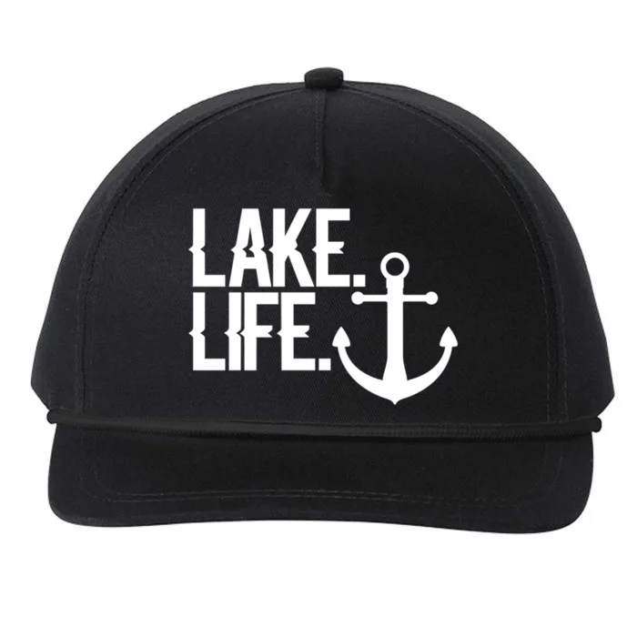 Lake Life Gift Nautical Themed Anchor Hooded Meaningful Gift Funny Gift Snapback Five-Panel Rope Hat