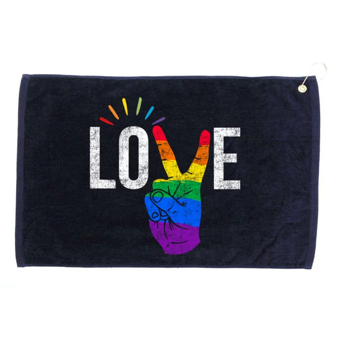 Love Lgbt Gift Grommeted Golf Towel