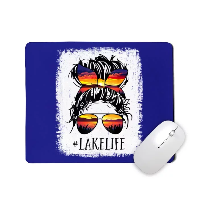 Lake Life Gift Messy Bun Mom Grandma Gift Mousepad