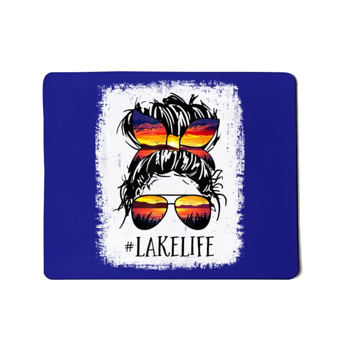 Lake Life Gift Messy Bun Mom Grandma Gift Mousepad