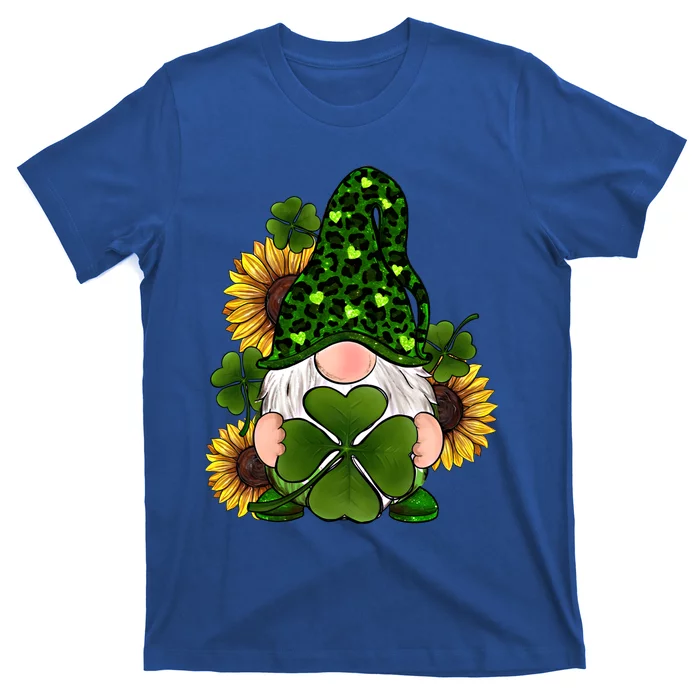 Leopard Love Gnomes Shamrock Irish Lucky St Patrick's Day Gift T-Shirt