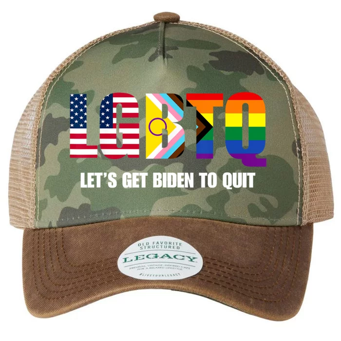 LGBTQ Lets Get Biden To Quite Funny Gay Pride Legacy Tie Dye Trucker Hat