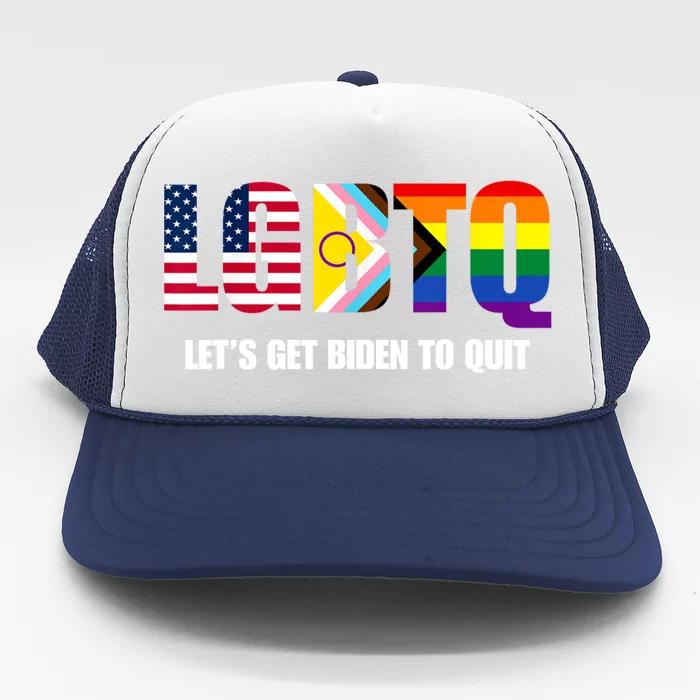 LGBTQ Lets Get Biden To Quite Funny Gay Pride Trucker Hat