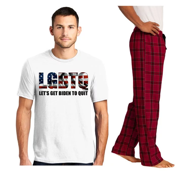 LGBTQ Lets Get Biden To Quite Funny Gay Pride American Flag Pajama Set