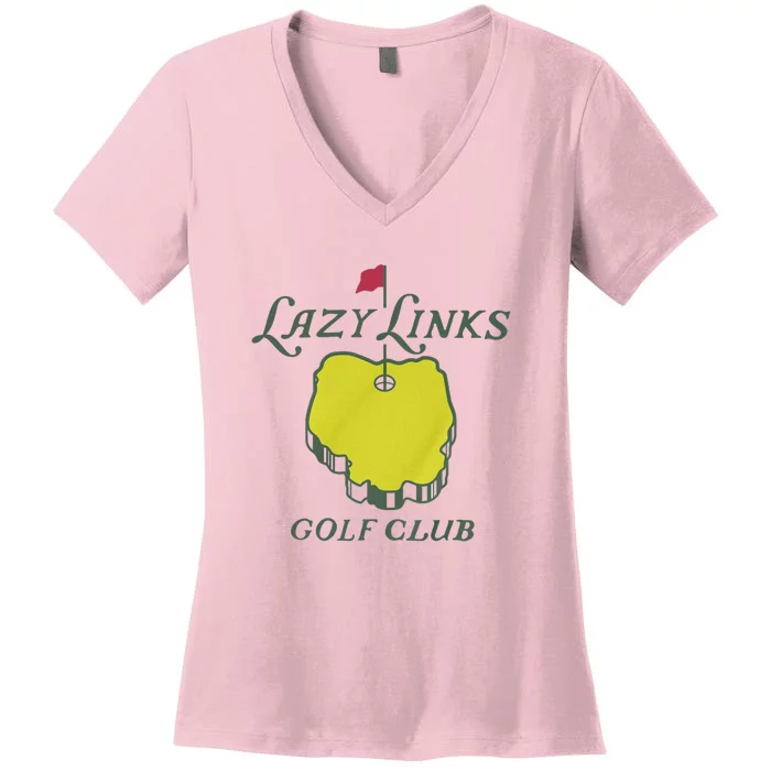 Lazy Links Golf Club Women's V-Neck T-Shirt