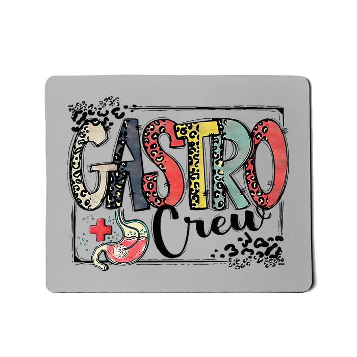 Leopard Lettering Gastro Crew Vintage Gastroenterology Nurse Mousepad