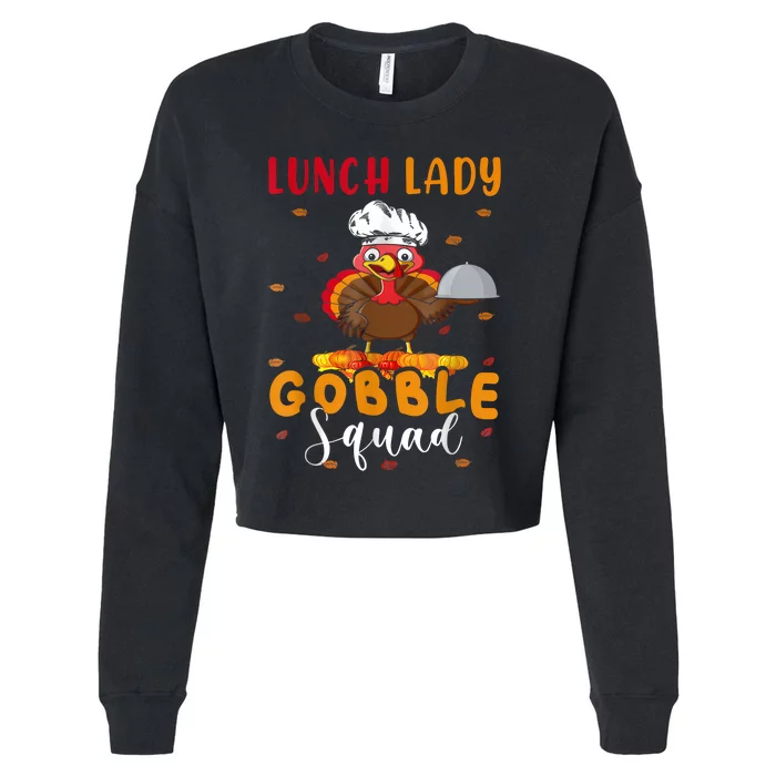 Lunch Lady Gobble Squal Cropped Pullover Crew