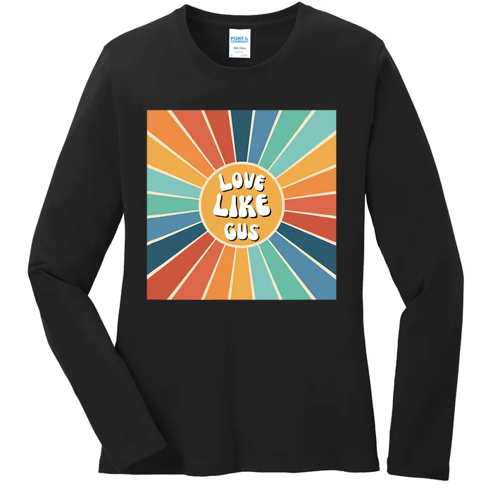 Love Like Gus Blue Wave Creative Ladies Long Sleeve Shirt