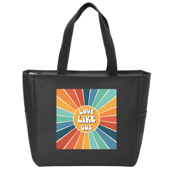 Love Like Gus Blue Wave Creative Zip Tote Bag