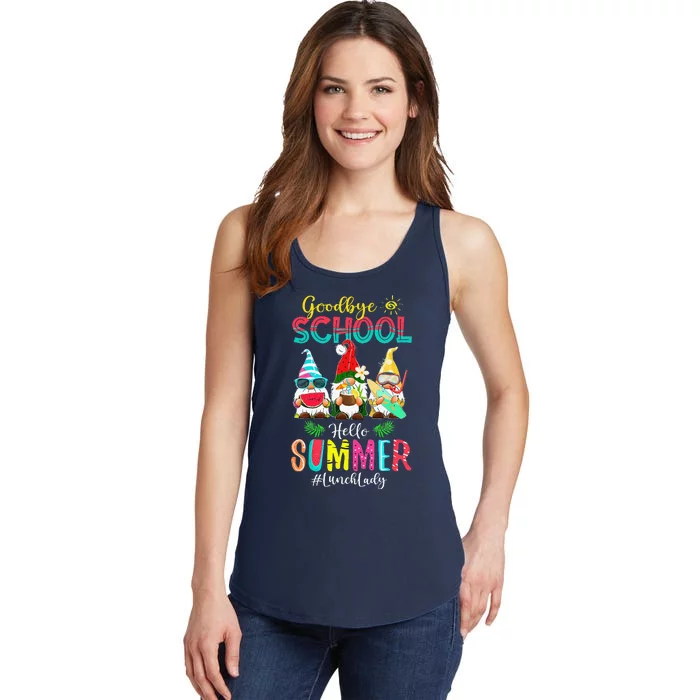 Lunch Lady Goodbye School Hello Summer Vacation Gnome Ladies Essential Tank