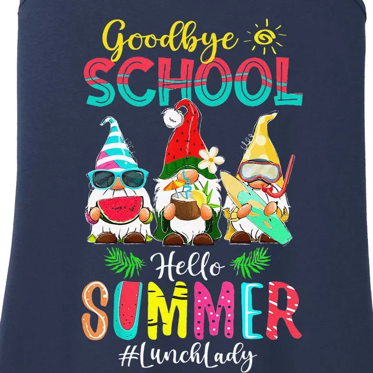 Lunch Lady Goodbye School Hello Summer Vacation Gnome Ladies Essential Tank