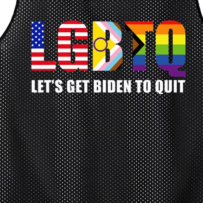 Lgbtq Lets Get Biden To Quite Mesh Reversible Basketball Jersey Tank