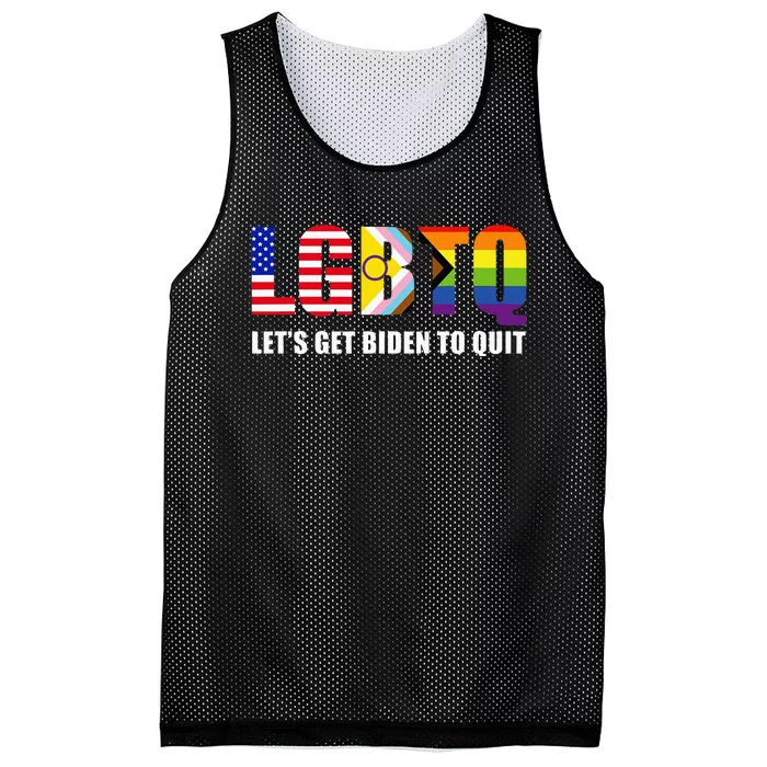 Lgbtq Lets Get Biden To Quite Mesh Reversible Basketball Jersey Tank