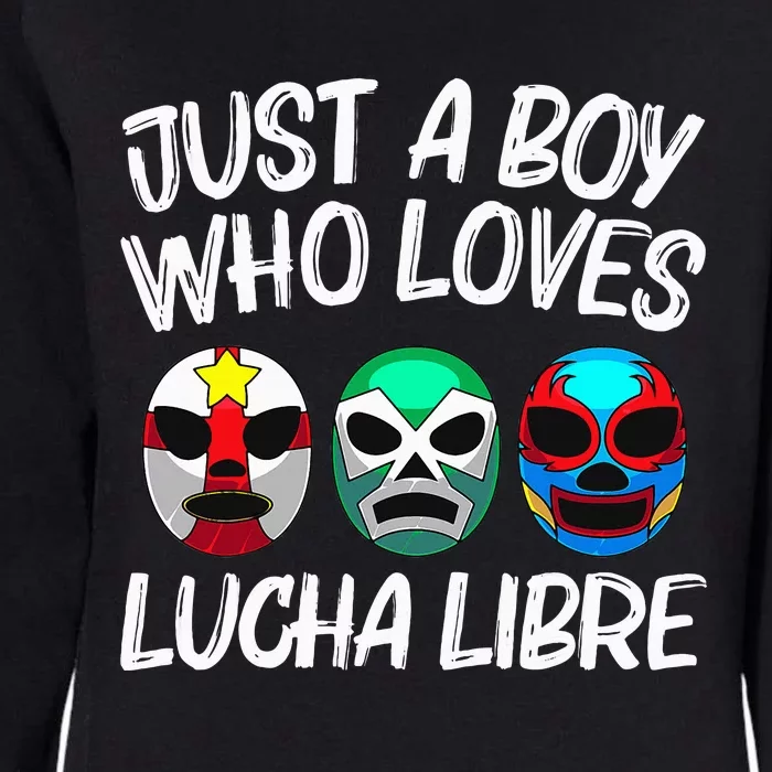 L.U.C.H.A L.I.B.R.E Gift Mexican Wrestling Mask Womens California Wash Sweatshirt