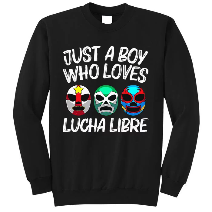 L.U.C.H.A L.I.B.R.E Gift Mexican Wrestling Mask Tall Sweatshirt