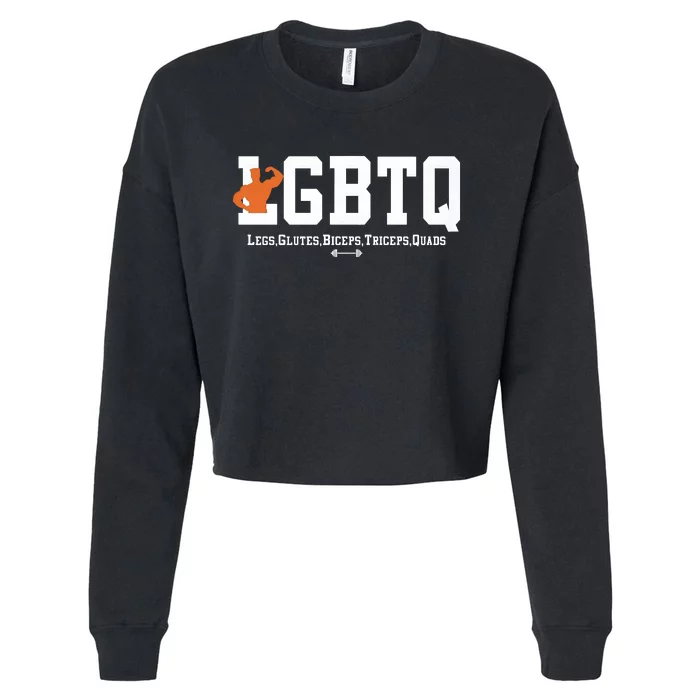 Lgbtq Legs Glutes Biceps Triceps Quads Cropped Pullover Crew