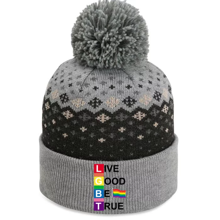 LGBT Live Good Be True The Baniff Cuffed Pom Beanie