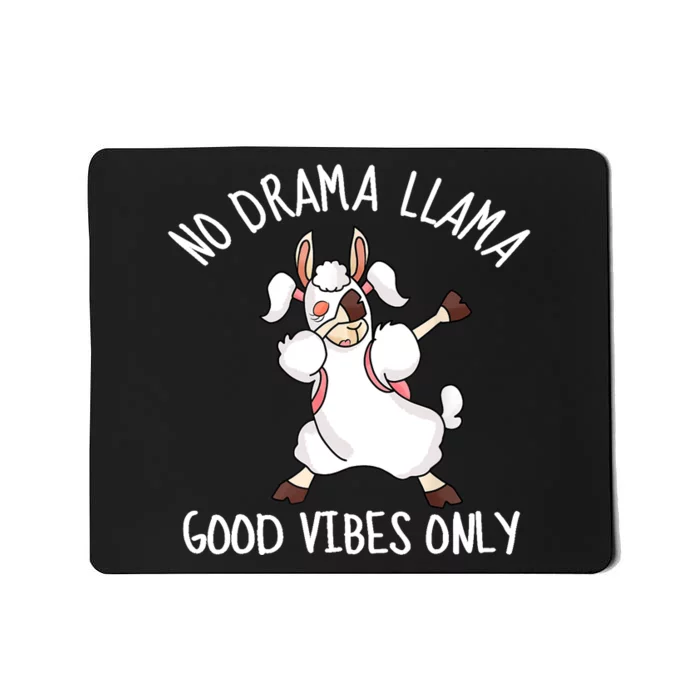 Llama Love Good Vibes Dabbing School Girl Teens Gift Mousepad