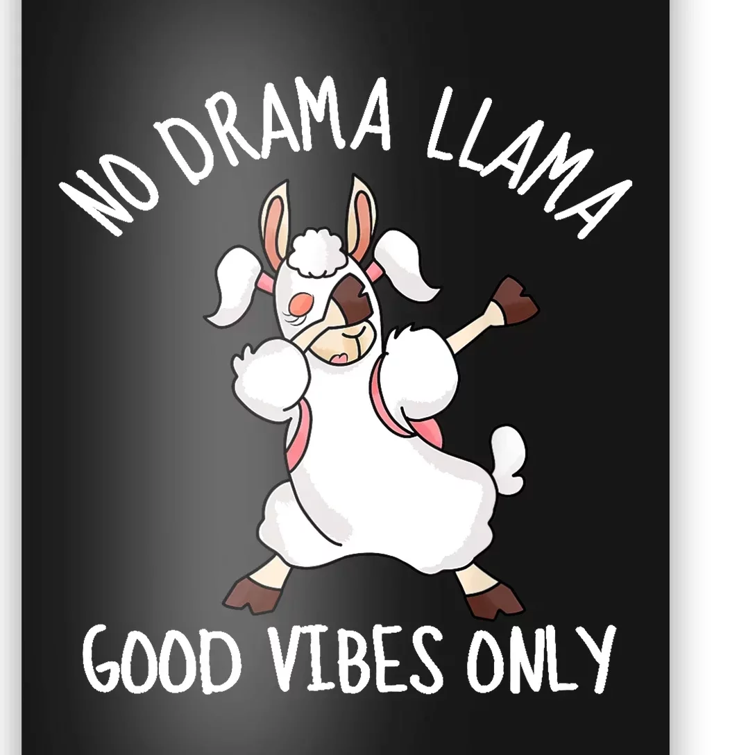 Llama Love Good Vibes Dabbing School Girl Teens Gift Poster