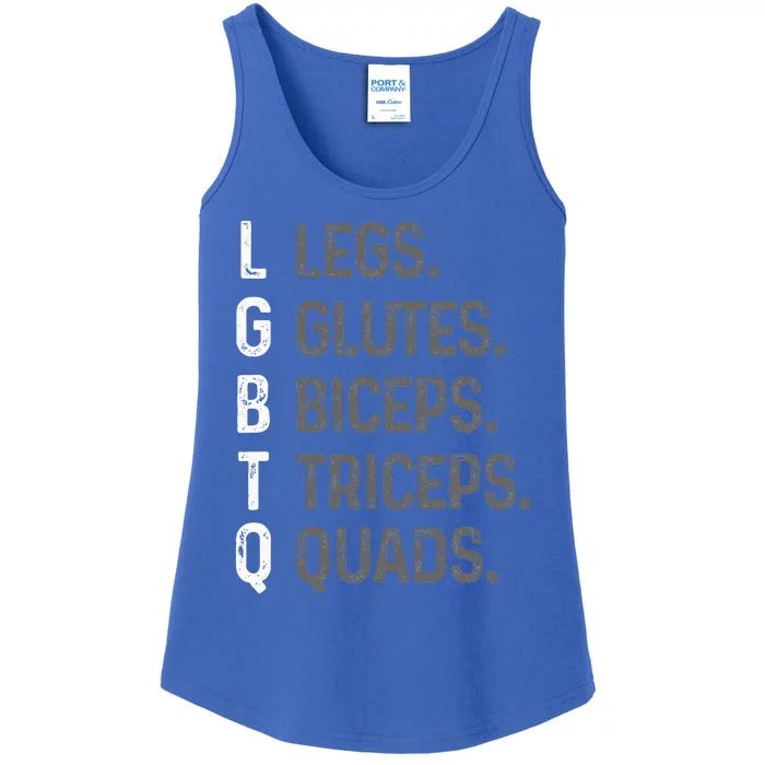 Lgbtq Legs Glutes Biceps Triceps Quads Gym Ladies Essential Tank