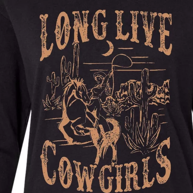 Long Live Howdy Rodeo Western Country Southern Cowgirls Womens Cotton Relaxed Long Sleeve T-Shirt