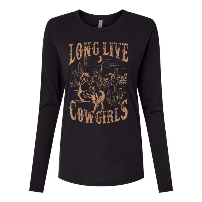 Long Live Howdy Rodeo Western Country Southern Cowgirls Womens Cotton Relaxed Long Sleeve T-Shirt