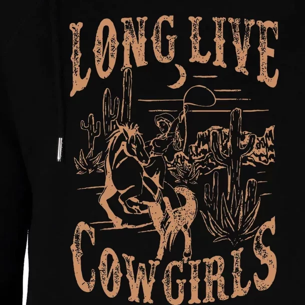 Long Live Howdy Rodeo Western Country Southern Cowgirls Womens Funnel Neck Pullover Hood