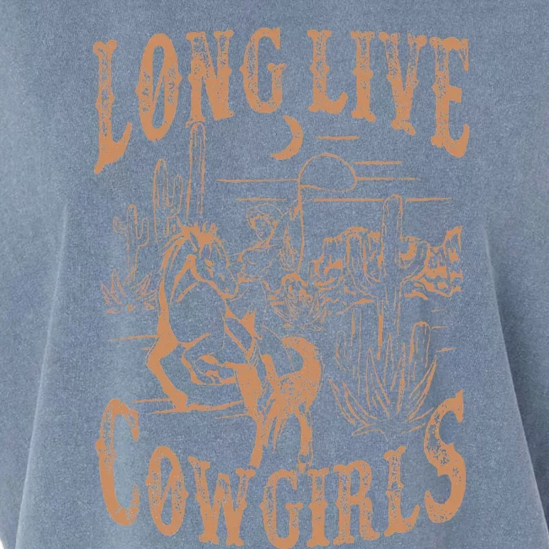 Long Live Howdy Rodeo Western Country Southern Cowgirls Garment-Dyed Women's Muscle Tee