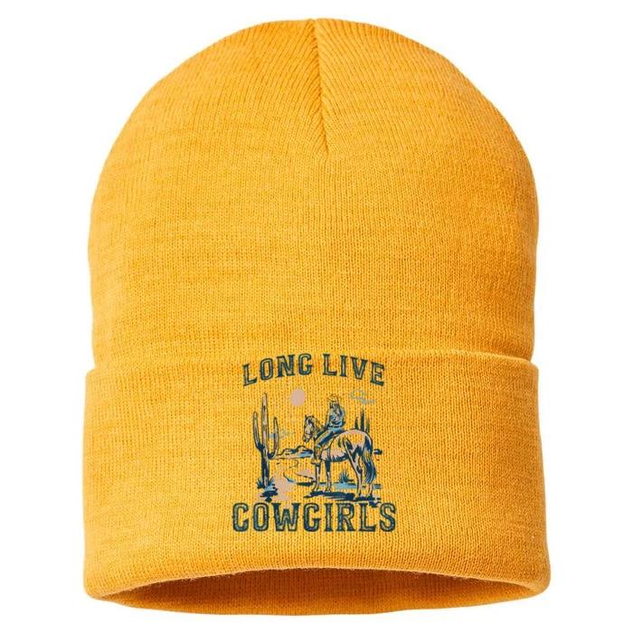 Long Live Howdy Rodeo Western Country Southern Cow Men Sustainable Knit Beanie