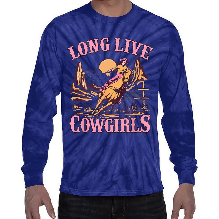 Long Live Howdy Rodeo Western Country Southern Cowgirls Tie-Dye Long Sleeve Shirt