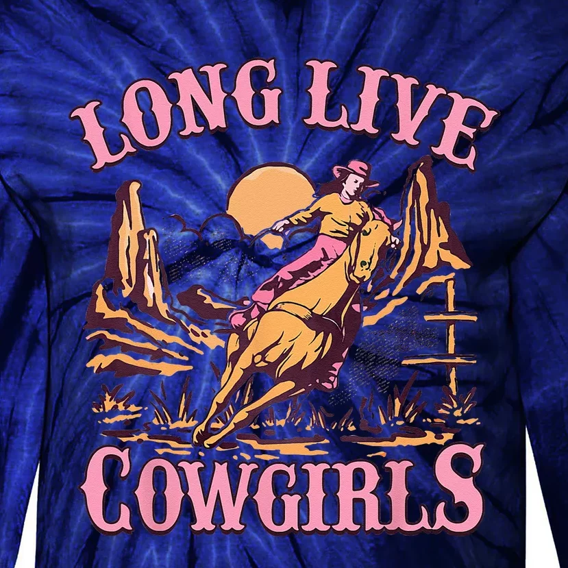 Long Live Howdy Rodeo Western Country Southern Cowgirls Tie-Dye Long Sleeve Shirt