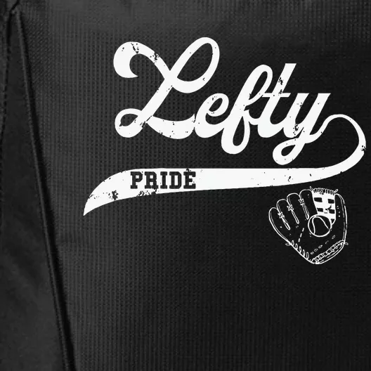 Lefty Left Handed Baseball Softball Proud Women City Backpack