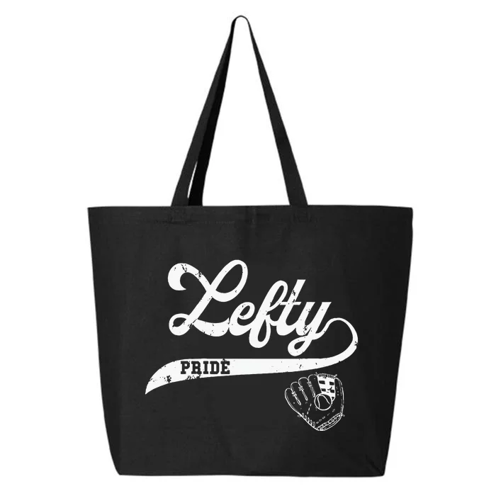 Lefty Left Handed Baseball Softball Proud Women 25L Jumbo Tote