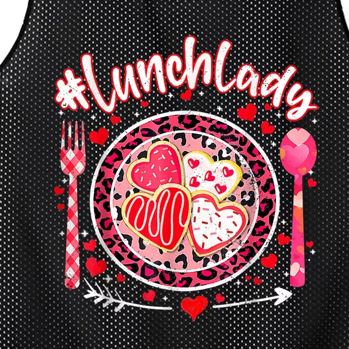 Lunch Lady Happy ValentineS Day Cafeteria Worker Mesh Reversible Basketball Jersey Tank