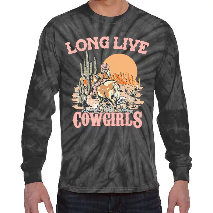 Long Live Howdy Rodeo Western Country Southern Cow Tie-Dye Long Sleeve Shirt