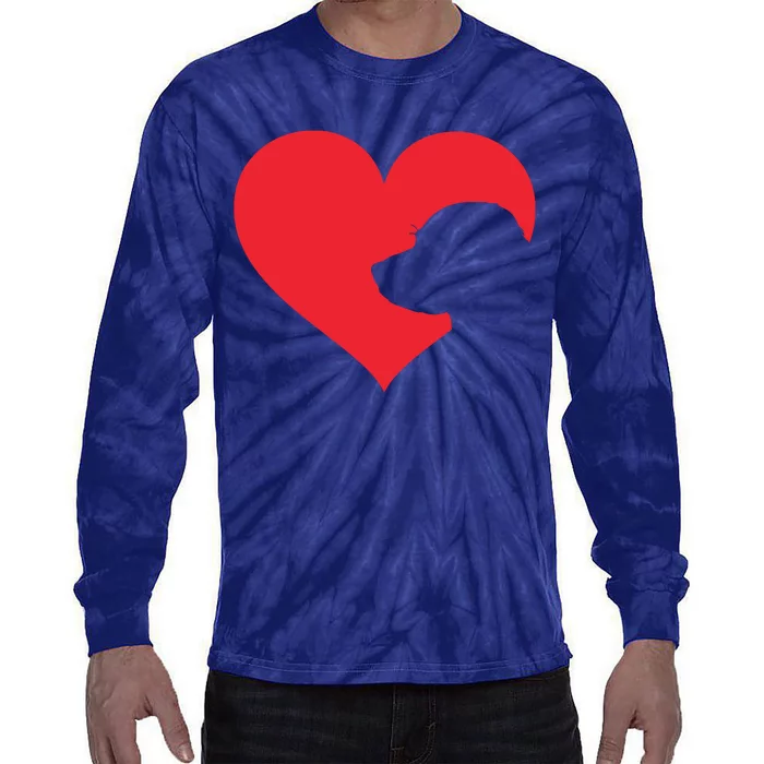 Labrador Love Heart For Women Girl Who Love Labrador Dogs Tie-Dye Long Sleeve Shirt