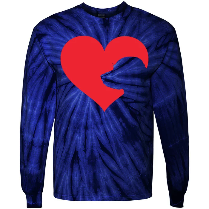 Labrador Love Heart For Women Girl Who Love Labrador Dogs Tie-Dye Long Sleeve Shirt