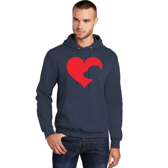 Labrador Love Heart For Women Girl Who Love Labrador Dogs Tall Hoodie