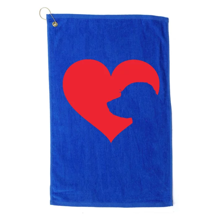 Labrador Love Heart For Women Girl Who Love Labrador Dogs Platinum Collection Golf Towel