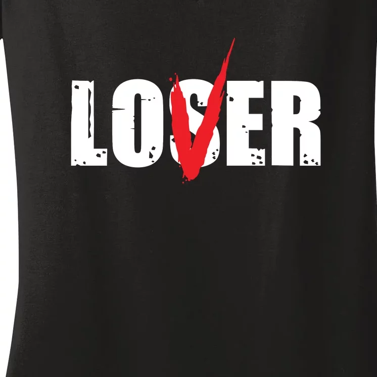 Lover Loser Horror Club Halloween Costume Women's V-Neck T-Shirt