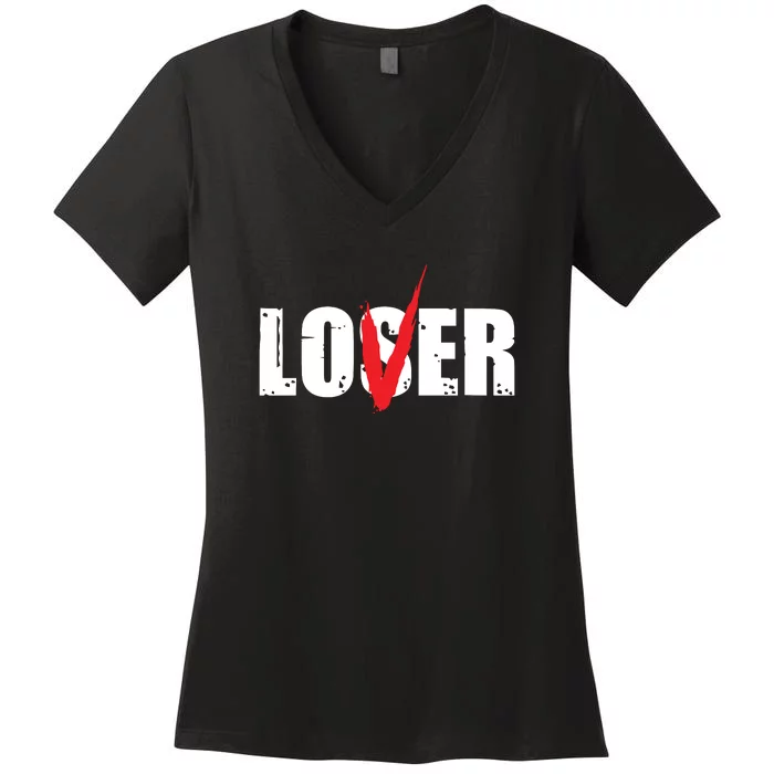 Lover Loser Horror Club Halloween Costume Women's V-Neck T-Shirt