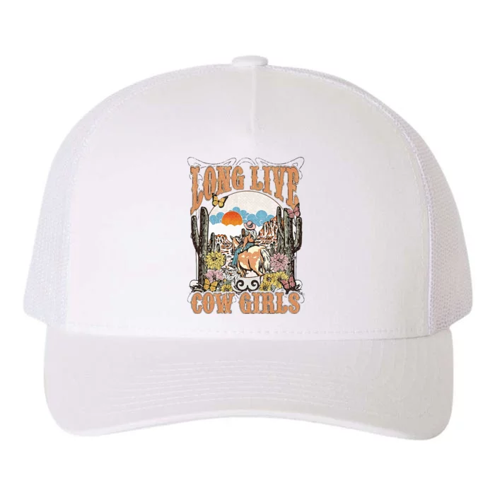 Long Live Howdy Rodeo Western Country Southern Cowgirls Yupoong Adult 5-Panel Trucker Hat