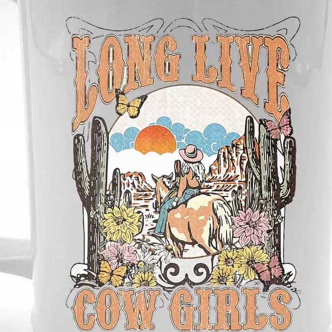 Long Live Howdy Rodeo Western Country Southern Cowgirls Front & Back Beer Stein