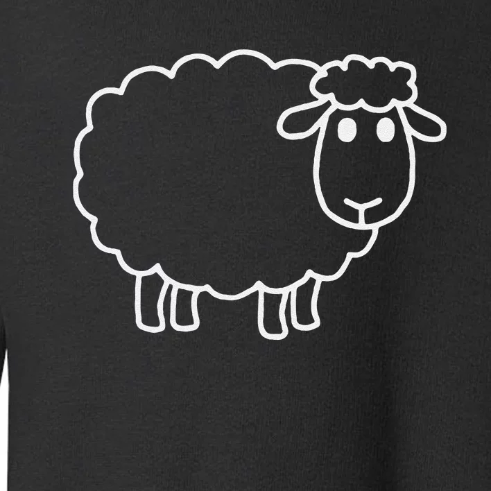 Laughing Lamb Hilarious Outsider Sheep Toddler Sweatshirt